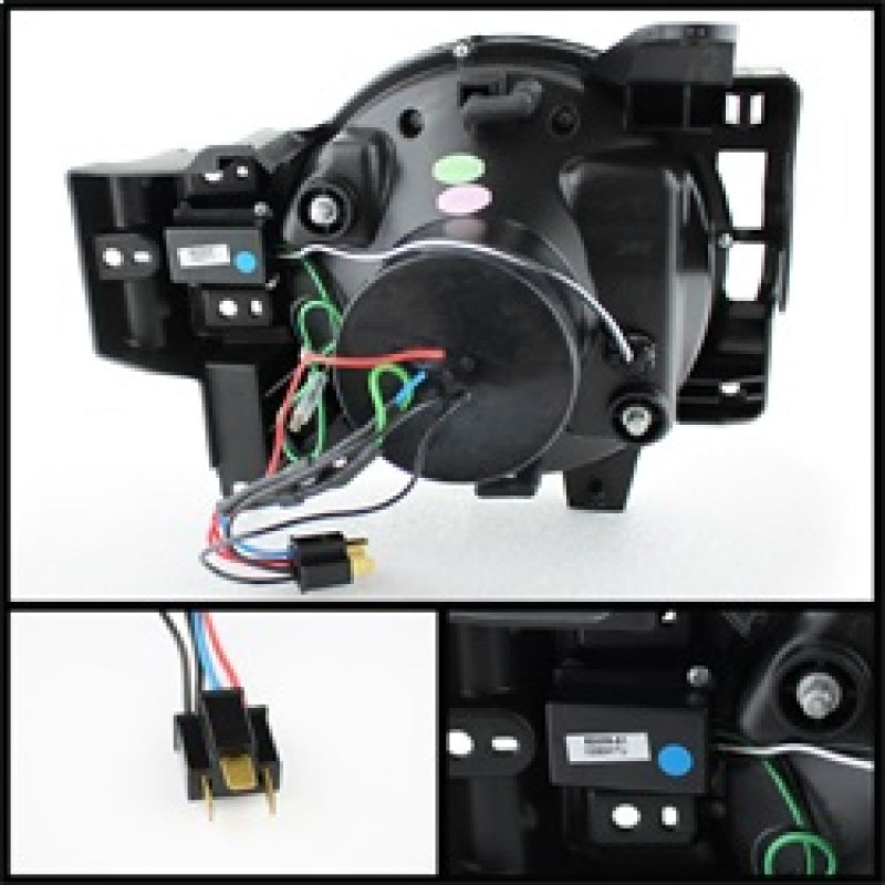 Spyder Toyota FJ Cruiser 07-14 Projector Halogen Model- 3D DRL LED Blk PRO-YD-TFJ07-3DDRL-BK 5075314