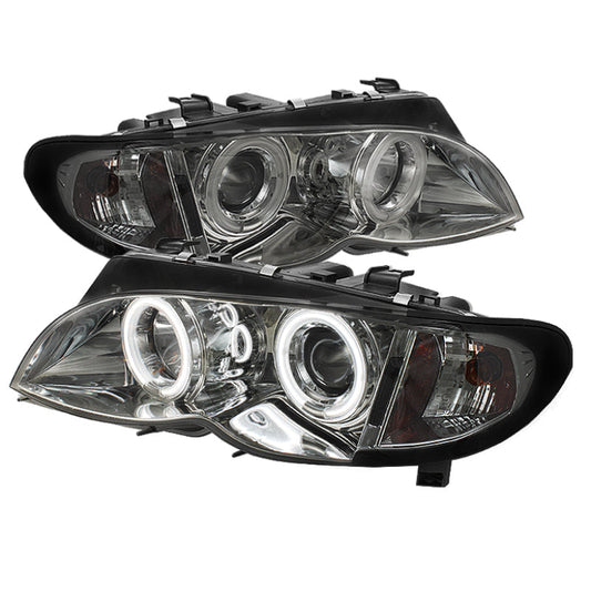 SPYDER BMW E46 3-Series 02-05 4DR Projector 1PC CCFL Halo Smke PRO-YD-BMWE4602-4D-AM-CCFL-SM 5042453