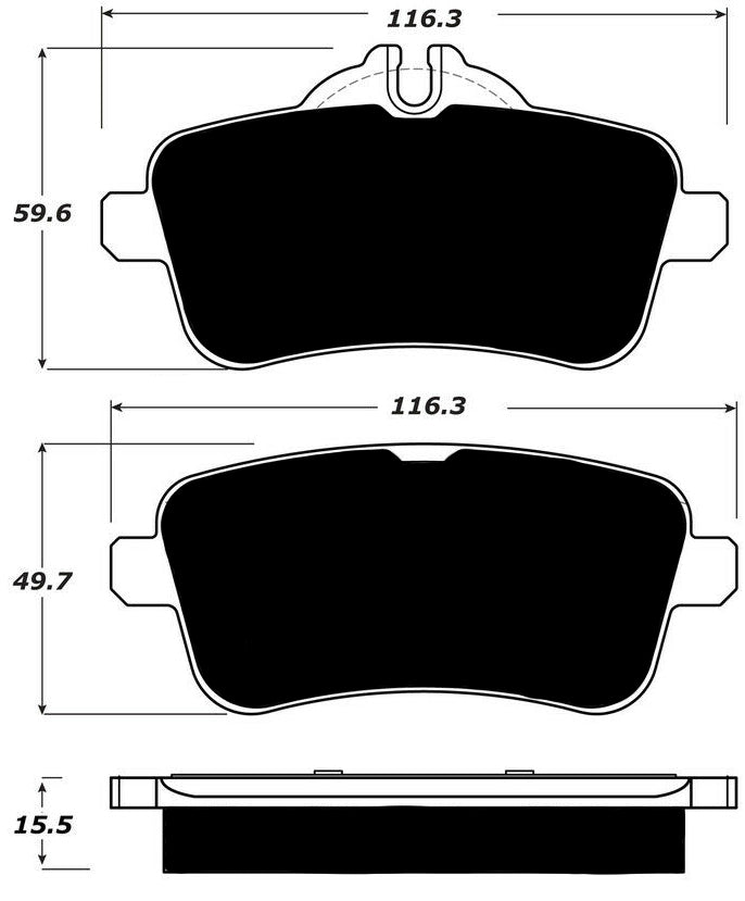 Porterfield Brake Pads for 2016 MERCEDES-BENZ GLE63 AMG - w/Brembo Front Calipers