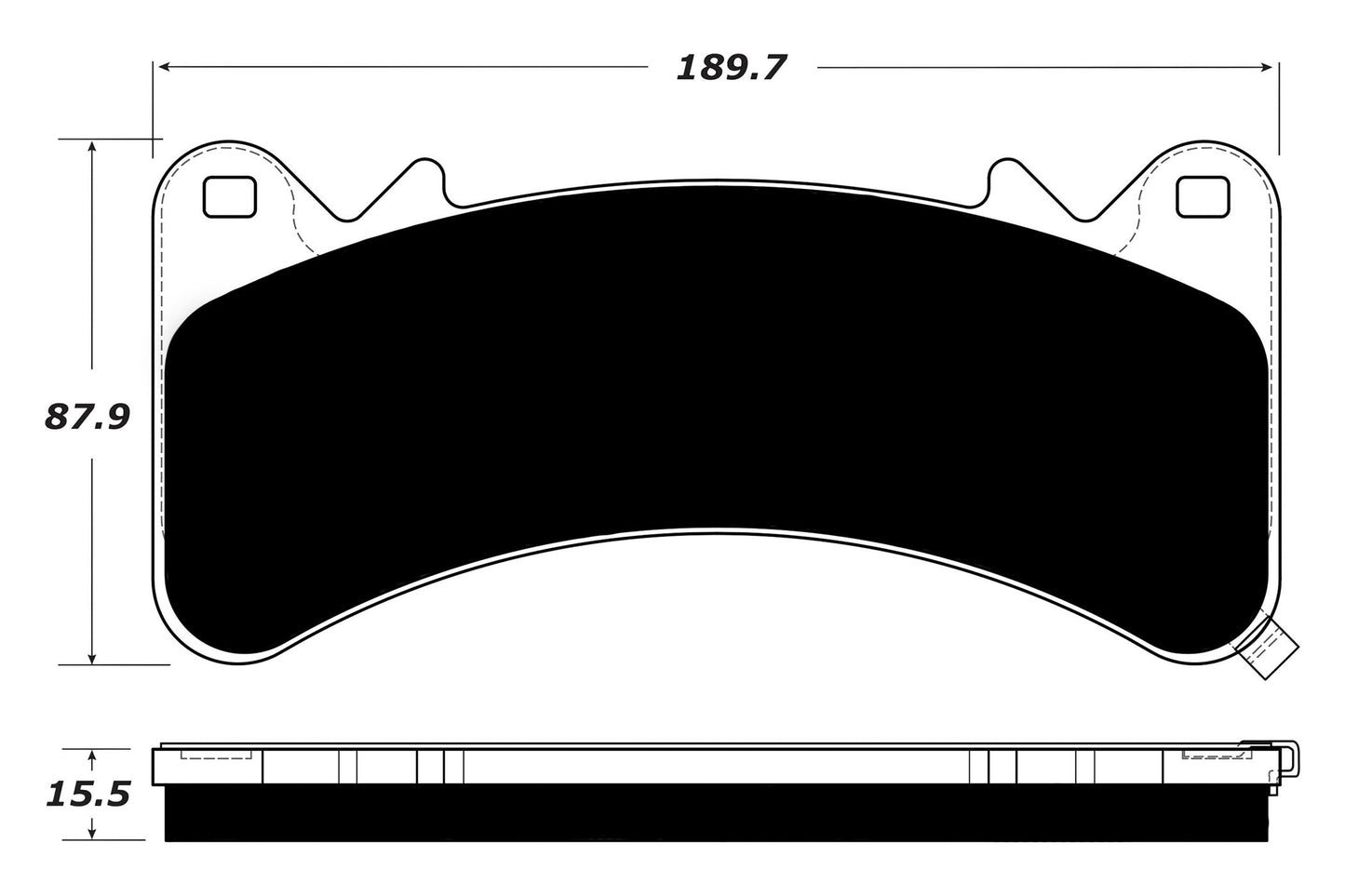 Porterfield Brake Pads for 2015 GMC Yukon 4WD w/6 Piston BBK