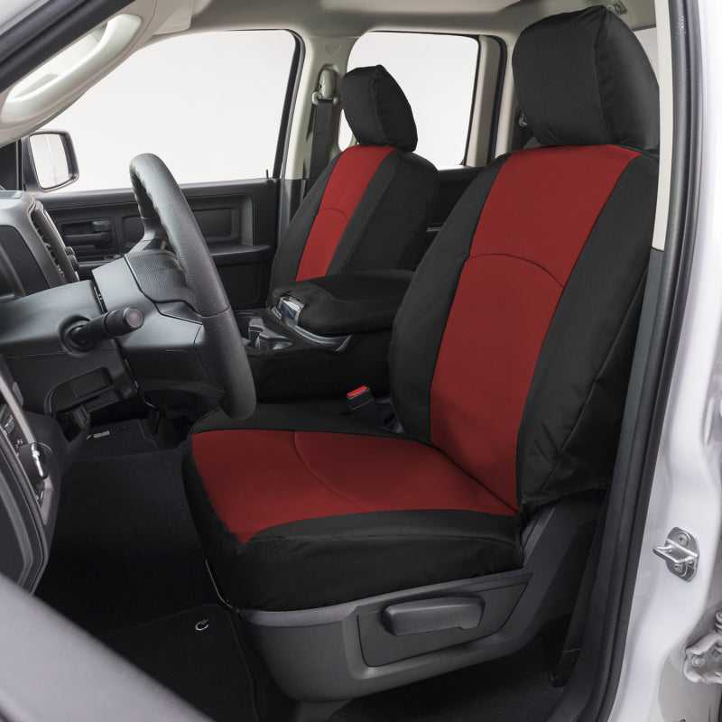 Covercraft 23-25 Ford F250-F550 Endura PrecisionFit Custom Front Row Seat Covers - Red/Black GTF4432ABENRB