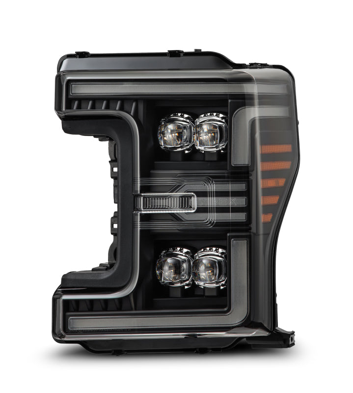 AlphaRex 17-19 Ford F-250/350/450 SD NOVA-Series LED Proj Headlights Alpha-Bk w/Acv Light SS & SBDRL 880324 *Discontinued