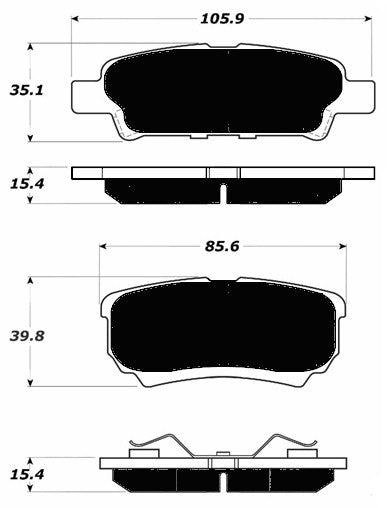 Porterfield Brake Pads for 2007 MITSUBISHI Lancer Sedan Ralliart 2.4L