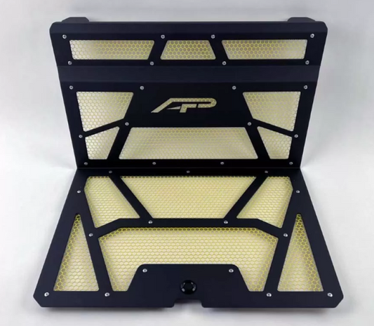 Agency Power 14-18 Polaris RZR Gloss Black/Yellow Vented Engine Cover AP-RZR-111-FMB-MYLW