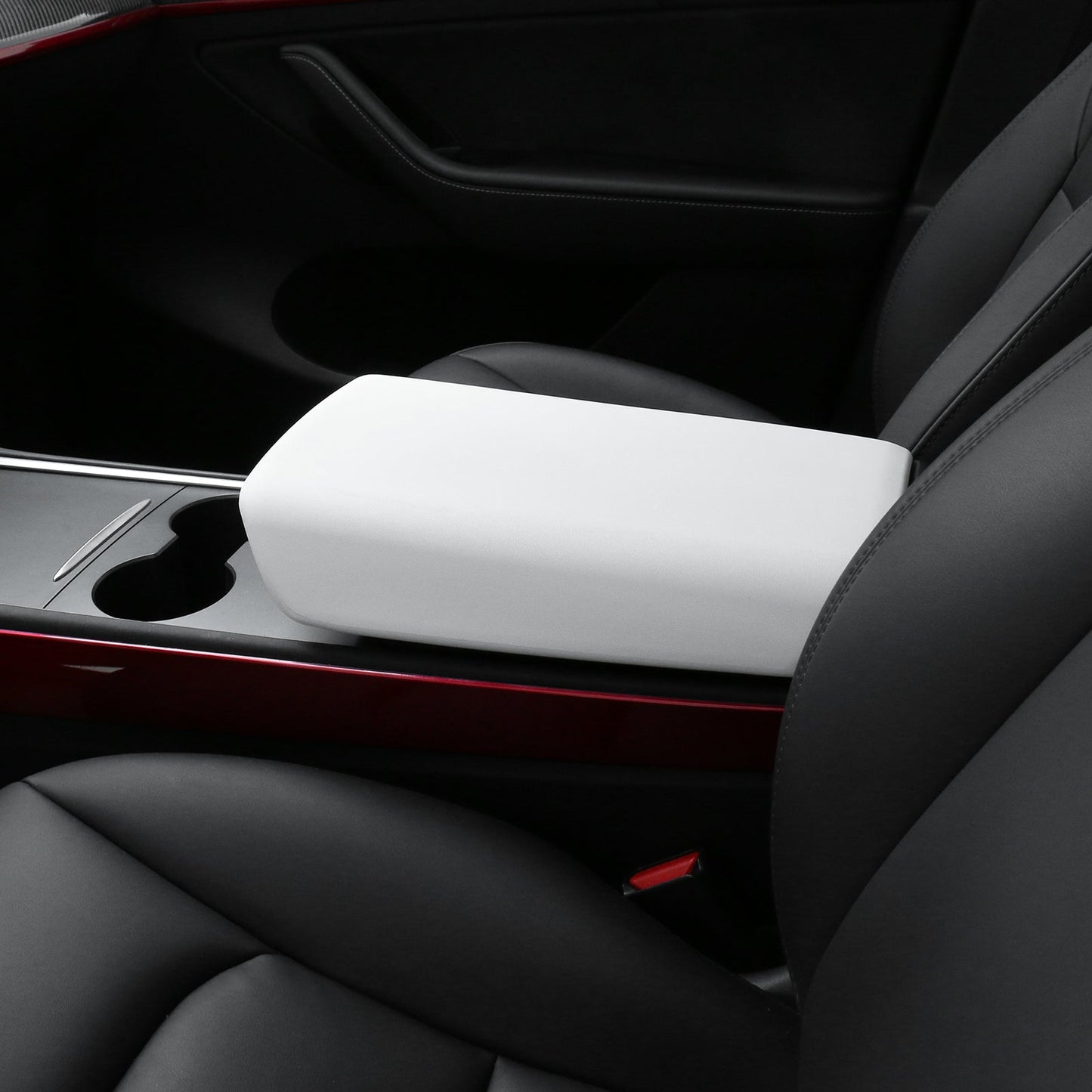 2020-2024 Tesla Model Y & 2017-2023 Model 3 Armrest Cover White TPE