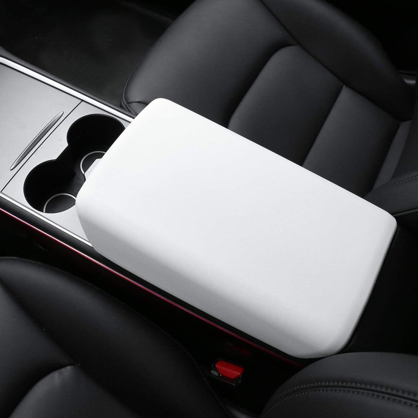 2020-2024 Tesla Model Y & 2017-2023 Model 3 Armrest Cover White TPE