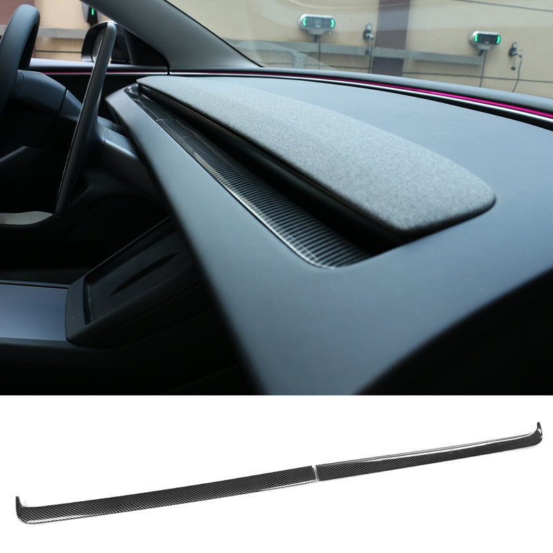 2024-2025 Tesla Model 3 Carbon Fiber Print Dashboard Wrap Cover ABS