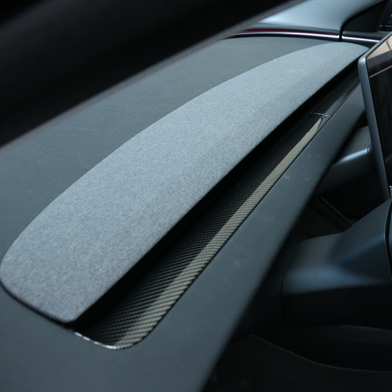 2024-2025 Tesla Model 3 Carbon Fiber Print Dashboard Wrap Cover ABS