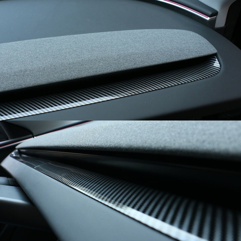 2024-2025 Tesla Model 3 Carbon Fiber Print Dashboard Wrap Cover ABS