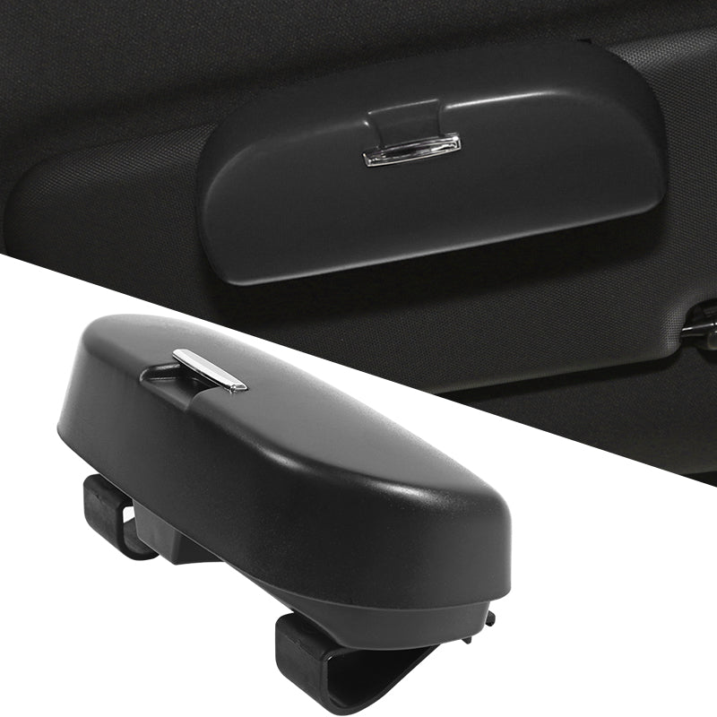 Universal Black Auto Car Sunglasses Holder Organizer Sun Visor Box ABS