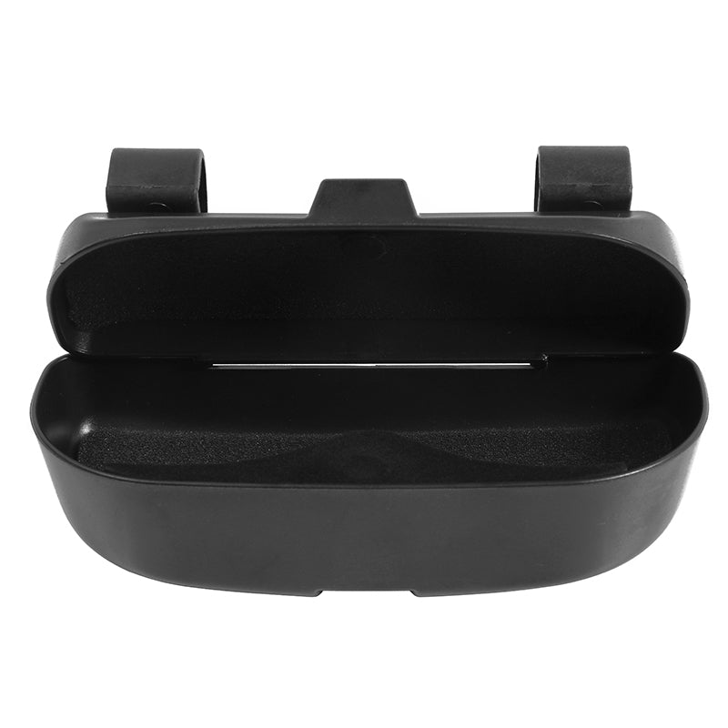 Universal Black Auto Car Sunglasses Holder Organizer Sun Visor Box ABS