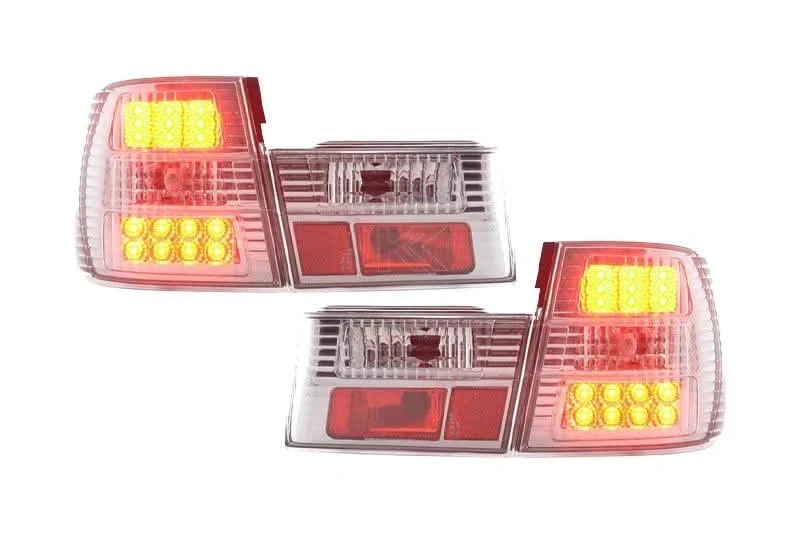 BMW 5-series E34 Chrome Clear LED Taillights Set (1988-1994)