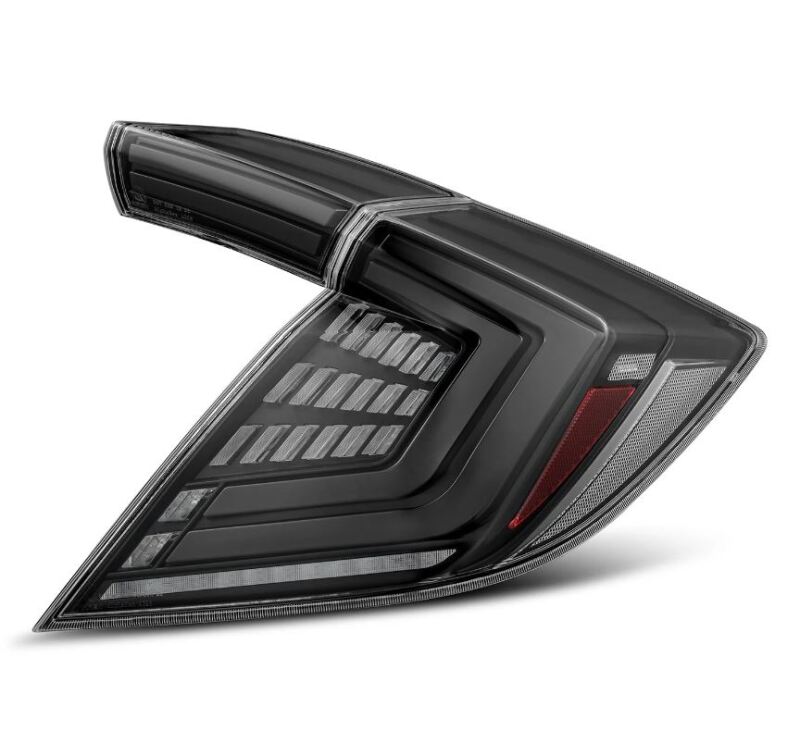 AlphaRex 16-21 Honda Civic Hatchback/ Type-R FK8 Nova-Series LED Tail Lights (Pair) - Alpha Black 676000 *Discontinued