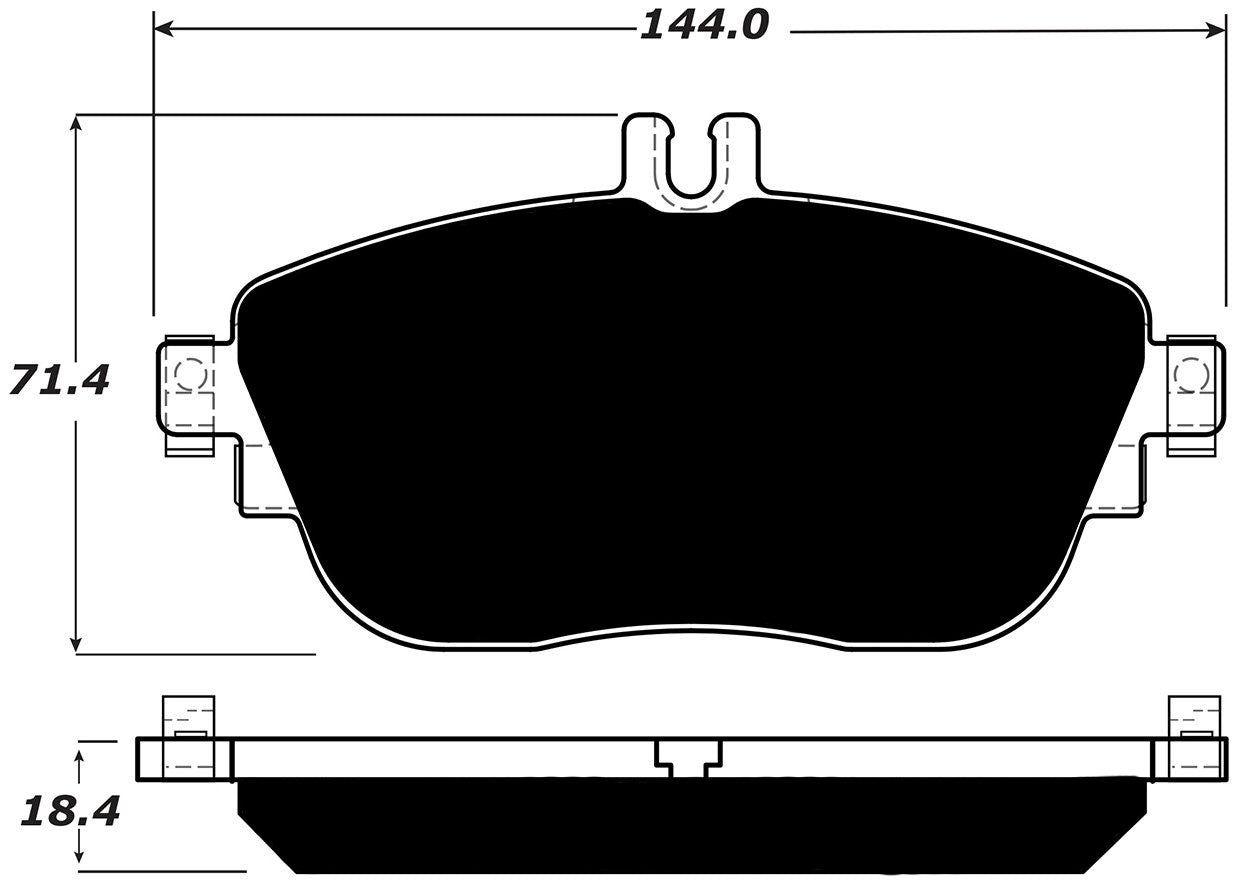 Porterfield Brake Pads for 2019 MERCEDES-BENZ CLA45 AMG w/Cross Drilled F.D