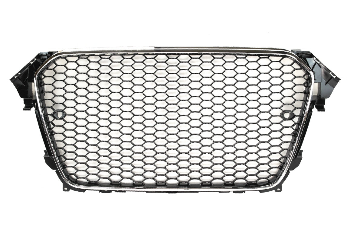 2013-2016 B8.5 Audi A4, RS4 Style Front Bumper W/ Chrome Grille
