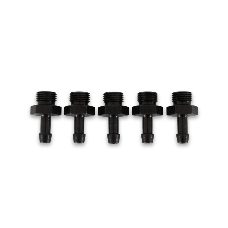 AEM Adjustable Fuel Pressure Regulator Barb Fitting -6 (9/16in-18) to 7mm - 5 Pack 25-393