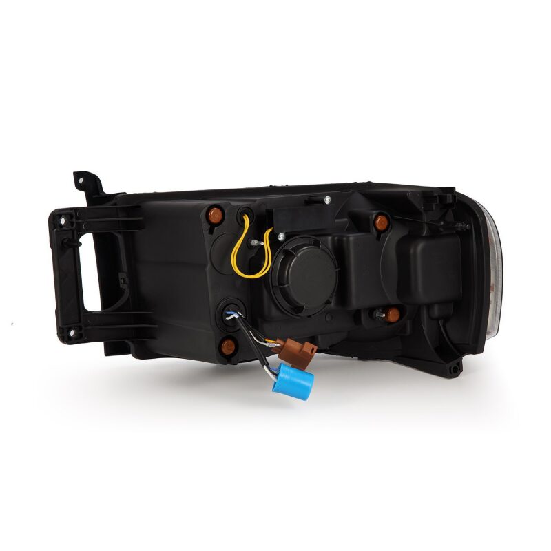 AlphaRex 02-05 Dodge Ram 1500 LUXX LED Proj Headlights Plank Style Black w/Activ Light/Seq Signal 880567 *Discontinued