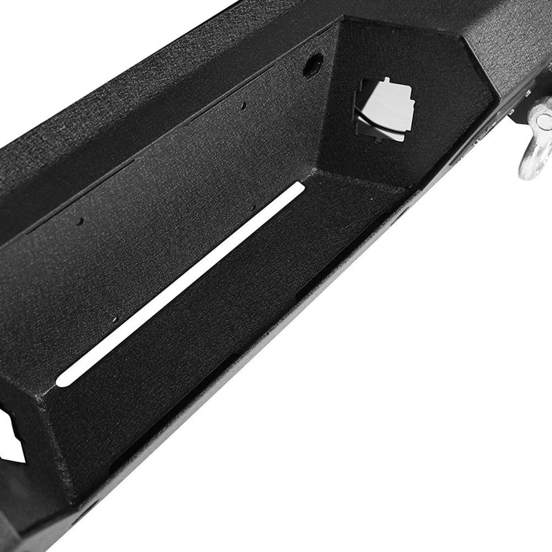 1987-2006 Jeep Wrangler TJ YJ Textured Rear Bumper 2 LED Lights D-Ring