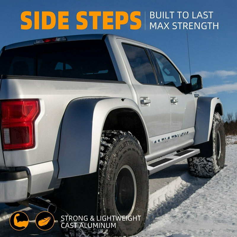 2015-2022 Ford F150 Crew Cab 6" Running Boards Side Step Bar