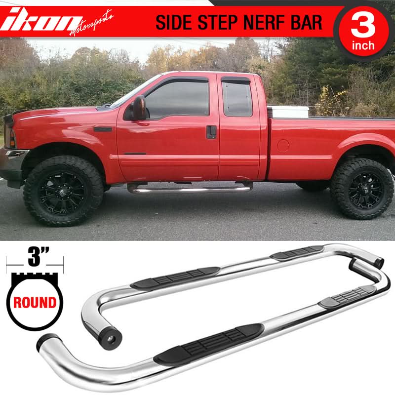 1999-2016 Ford F250 F350 F450 Cab Pickup 3in Steel Side Steps