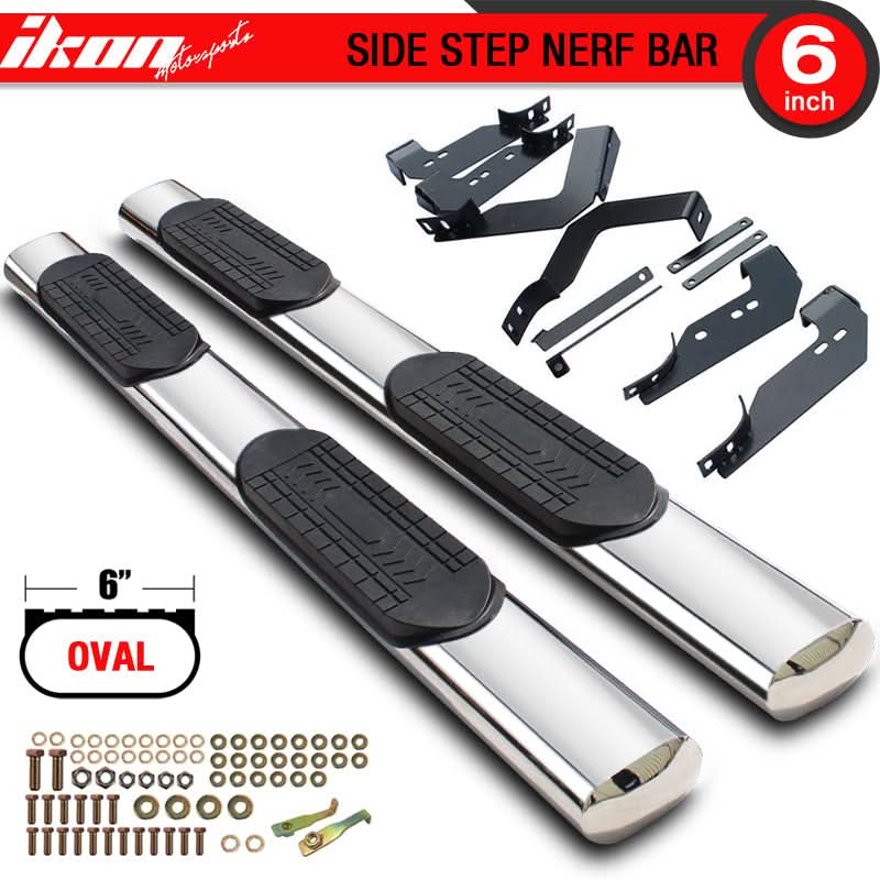 2007-2018 Silverado Sierra Extended Cab 6In Running Board Stainless