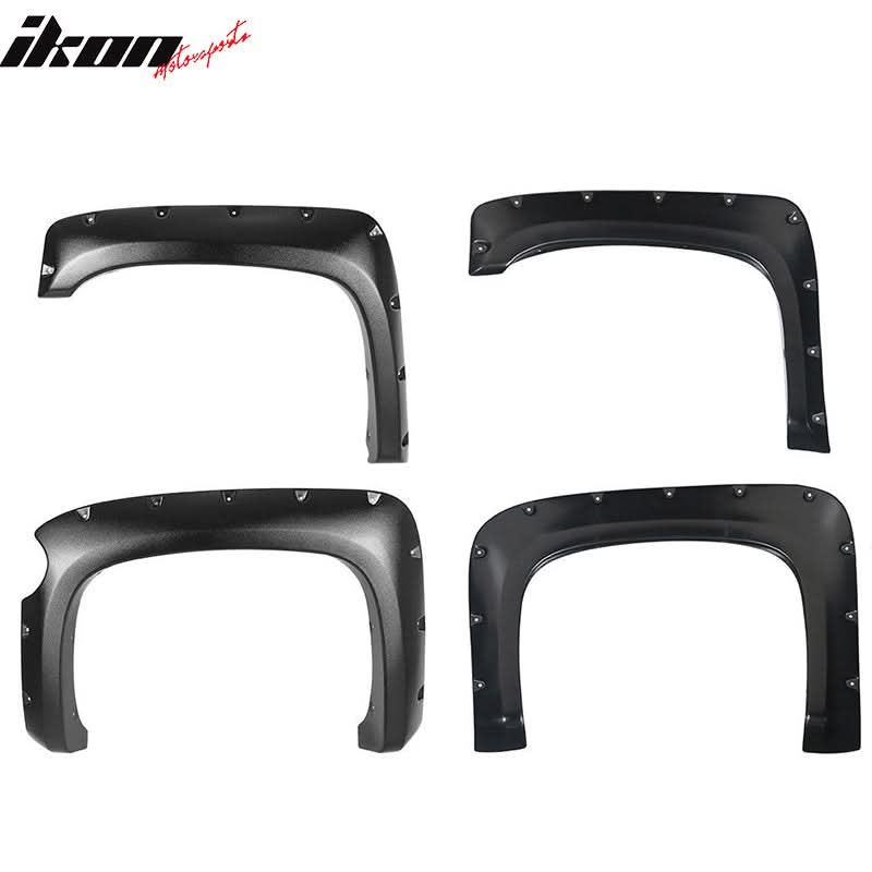 Fit 07-13 Chevy Silverado Short 1500 5.8ft Short Bed Fender Flares ABS
