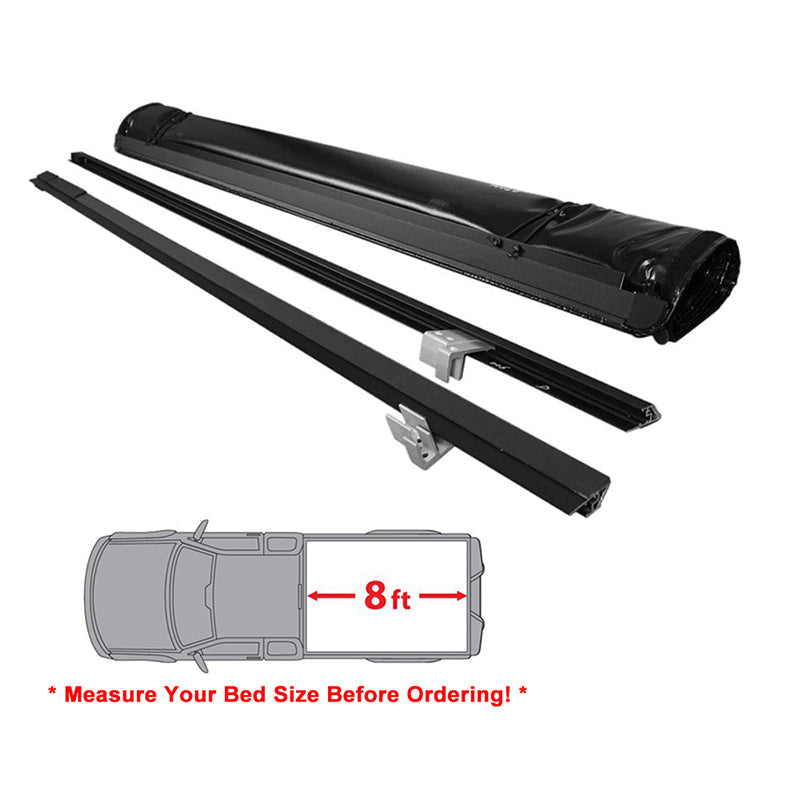 2014-2021 Toyota Tundra 8Ft Fleetside Lock Soft Roll Up Tonneau Cover