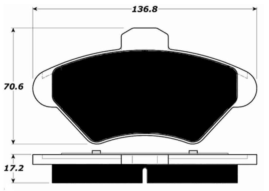 Porterfield Brake Pads for 1997 FORD THUNDERBIRD R/Drum