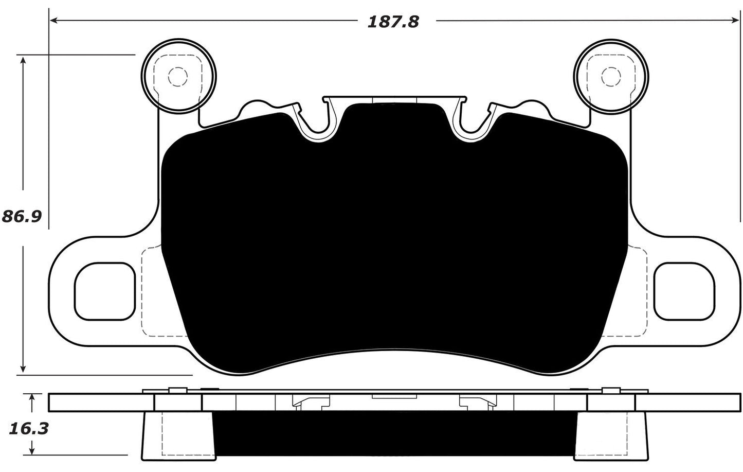 Porterfield Brake Pads for 2017 PORSCHE 911 GT3 w/Iron Discs