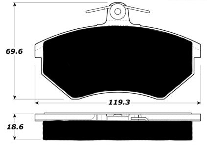 Porterfield Brake Pads for 1992 AUDI 80 Quattro SOHC