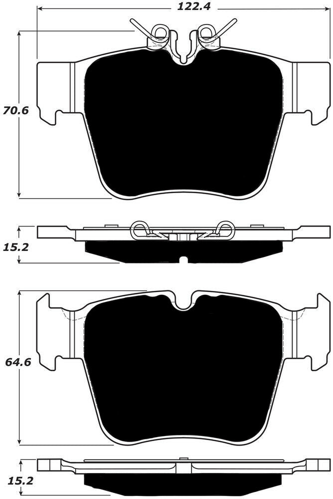 Porterfield Brake Pads for 2016 MERCEDES-BENZ C450