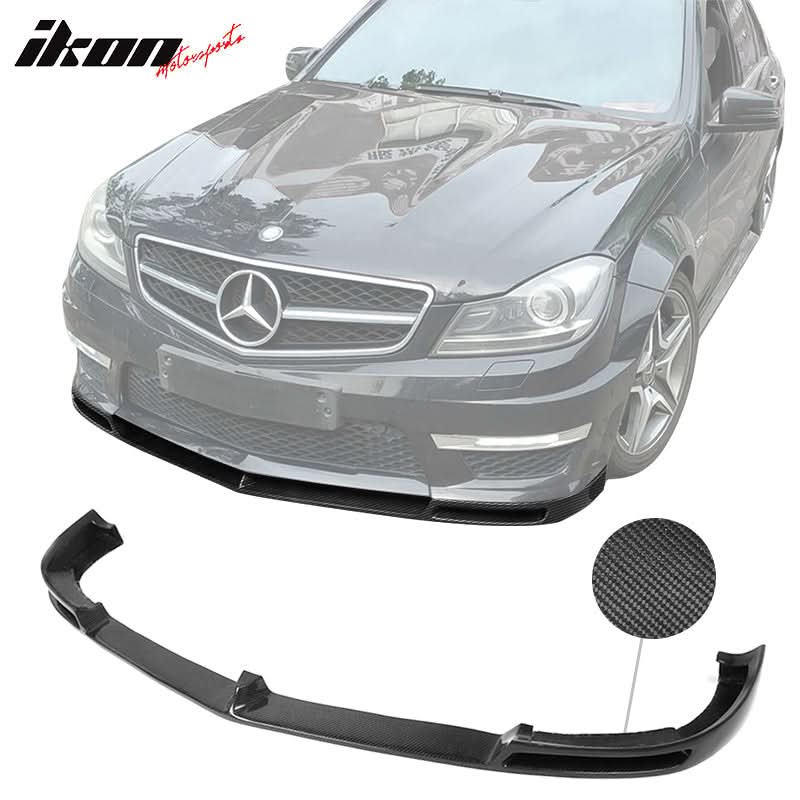 2012-2014 Mercedes Benz C Class W204 AMG V Style Front Bumper Lip Carb