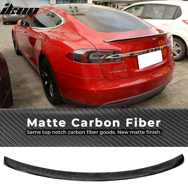 2012-2025 Tesla Model S OE Style Rear Trunk Spoiler Carbon Fiber FRP