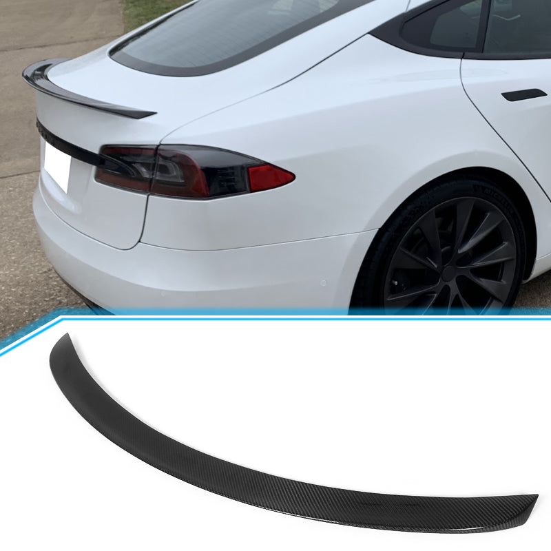 2012-2025 Tesla Model S OE Style Rear Trunk Spoiler Carbon Fiber FRP