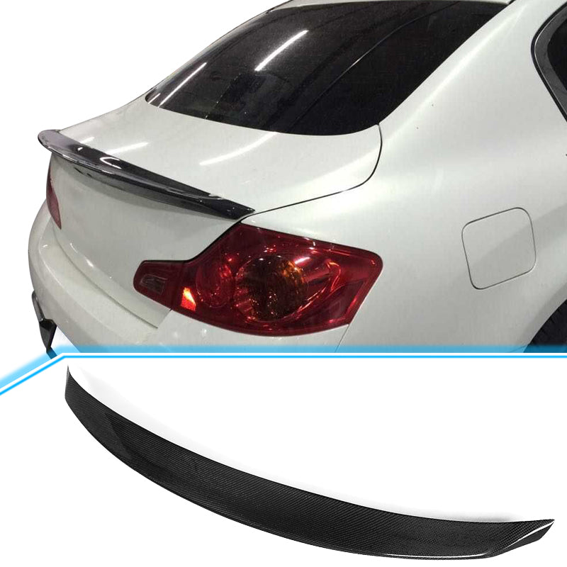 2007-2015 Infiniti G35 G25 G37 Q40 JDM Rear Trunk Spoiler Carbon Fiber