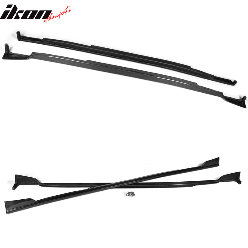 2014-2018 Infiniti Q50 V37 ST Style 2PCS Side Skirts Carbon Fiber FRP