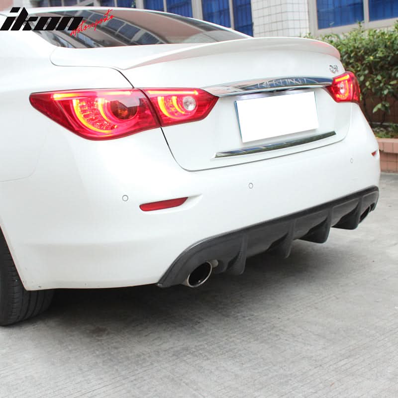 2014-2017 Infiniti Q50 V37 S Style Rear Bumper Diffuser Carbon Fiber