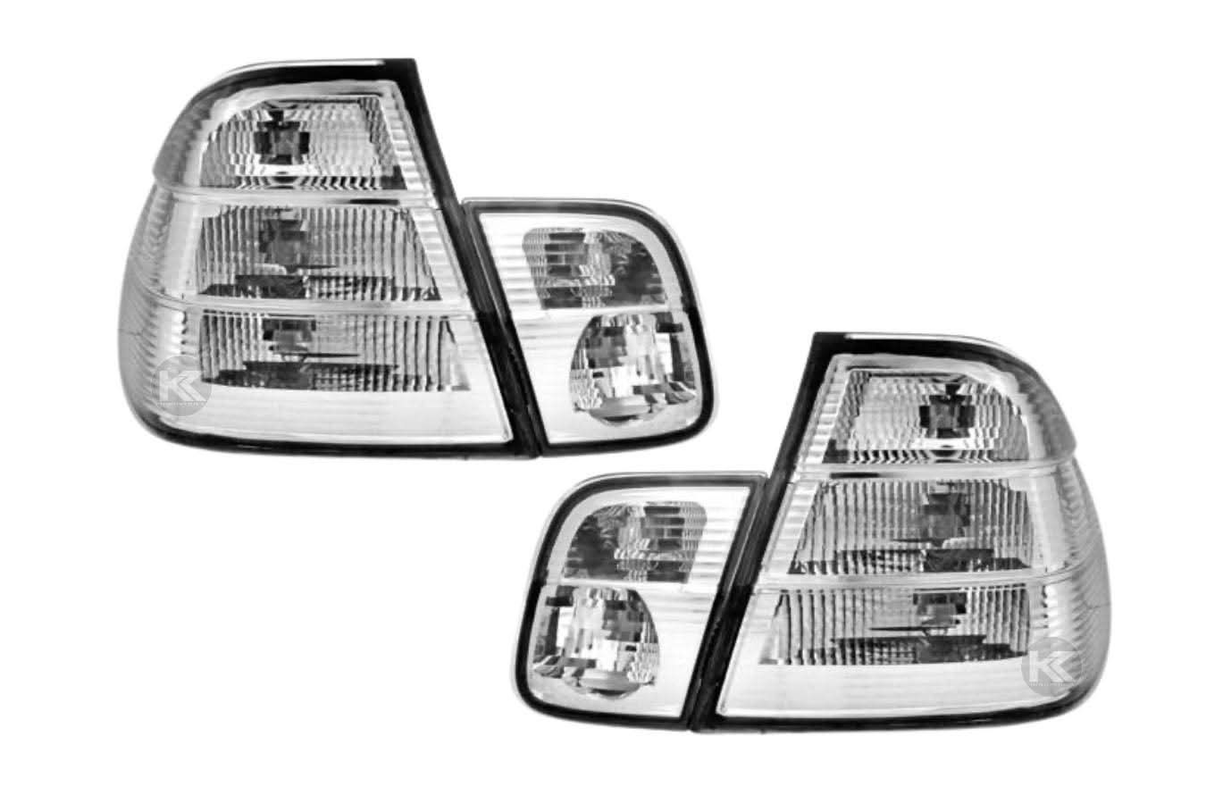 BMW 3-Series E46 Sedan Clear Tail Lights (1998-2006)