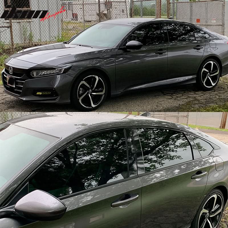 2018-2022 Honda Accord Gloss Black Window Trim Chrome Delete Vinyl Kit