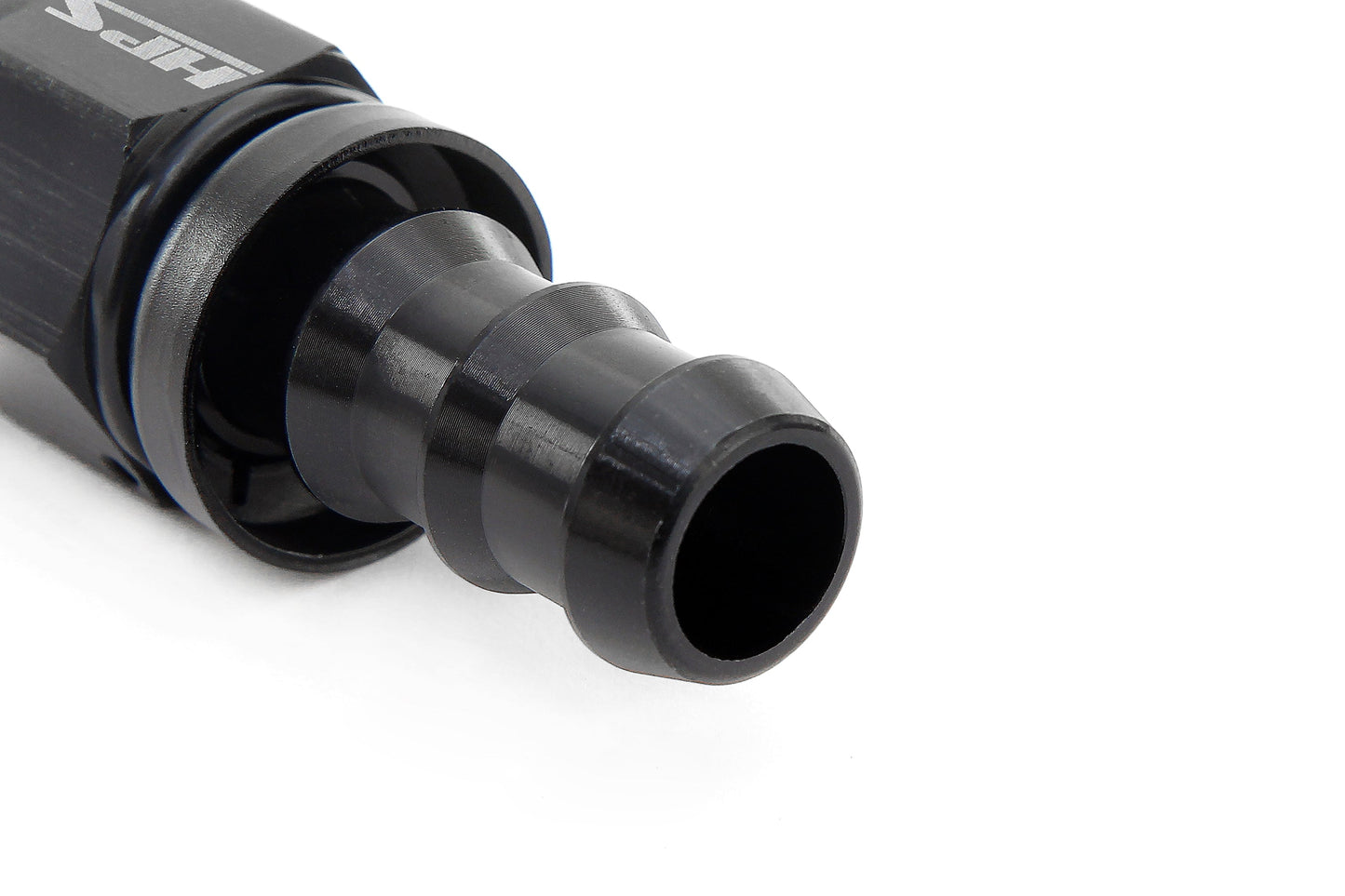 HPS Performance Products Push-on Hose End to AN Female, Aluminum, Black