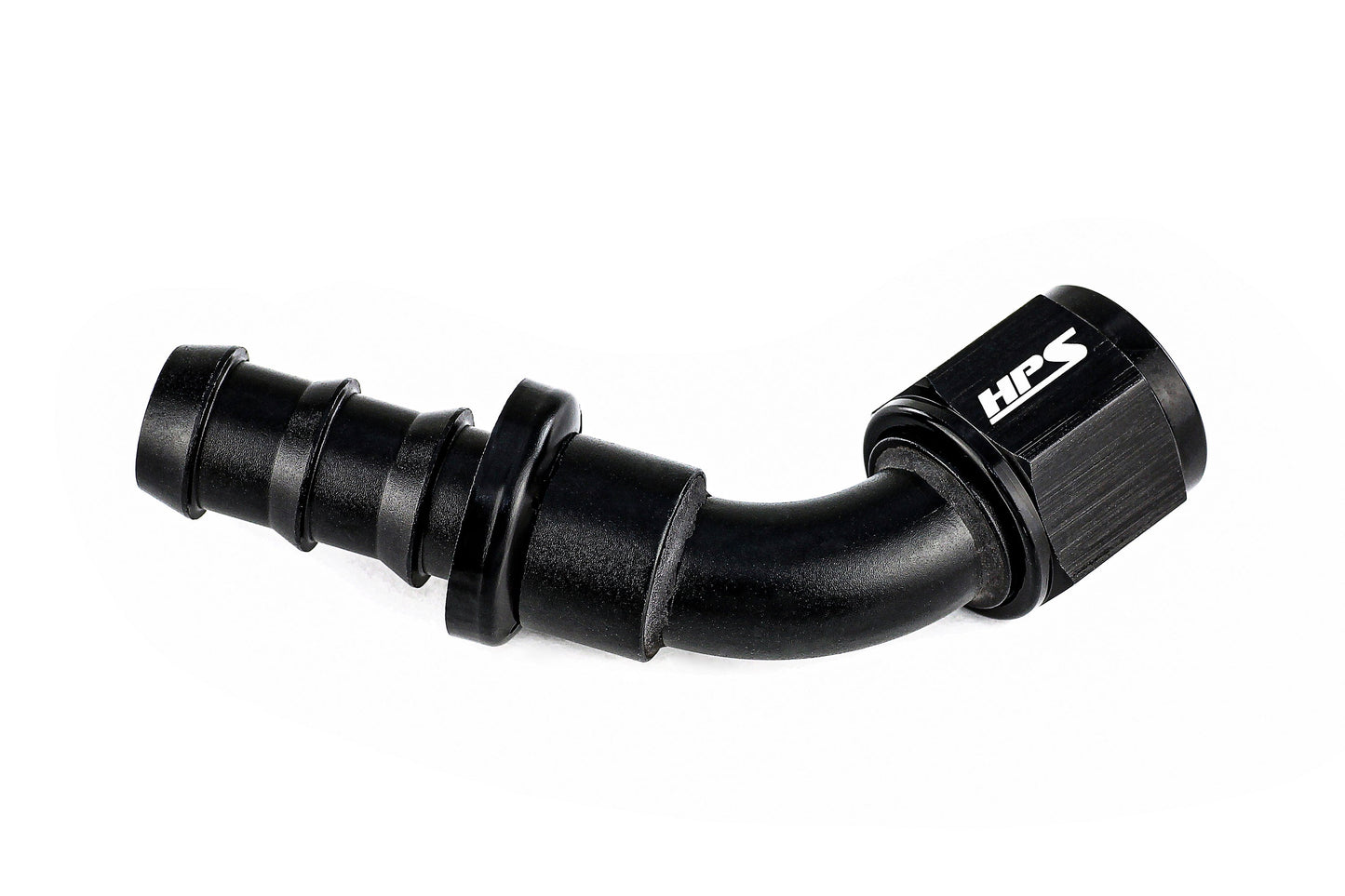 HPS Performance Products Push-on Hose End to AN Female, Aluminum, Black