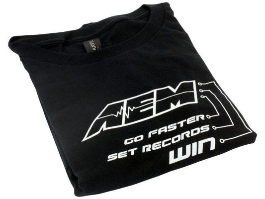 AEM Electronics T Shirt; Extra Large; Short Sleeve; Black; AEM Logo