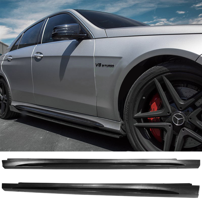 2014-2016 Benz W212 S212 E Class AMG Style Side Skirts Extension PP