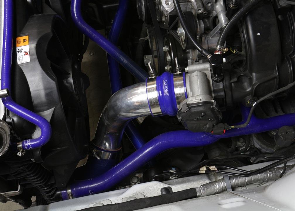HPS Performance HPS Intercooler Hot Charge Pipe and Cold Side with Black Hoses 15-17 Ford Mustang Ecoboost 2.3L Turbo, Black