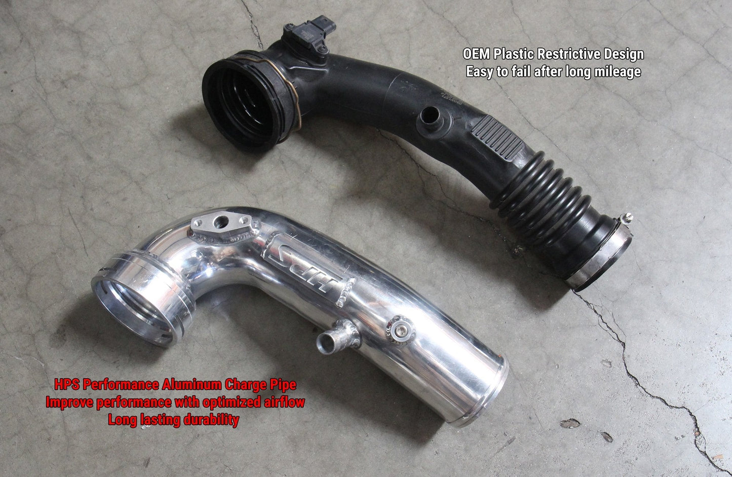 HPS Performance HPS Intercooler Cold Side Charge Pipe, BMW 2012-2019 640i 3.0L Turbo N55, 17-127