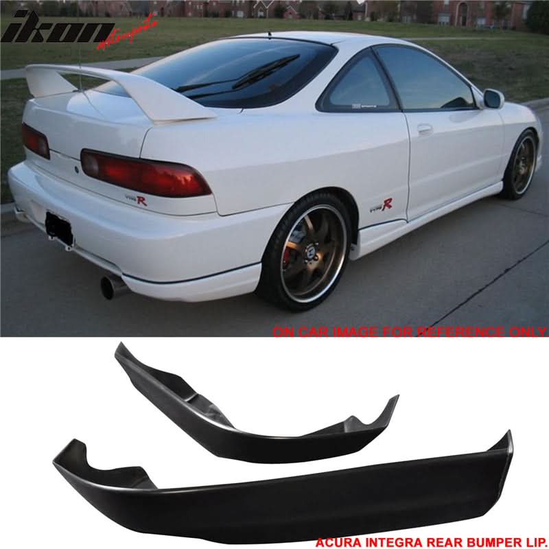 Black PP Mugen Front & Rear Bumper Lip Fits 98-01 Acuraintegra