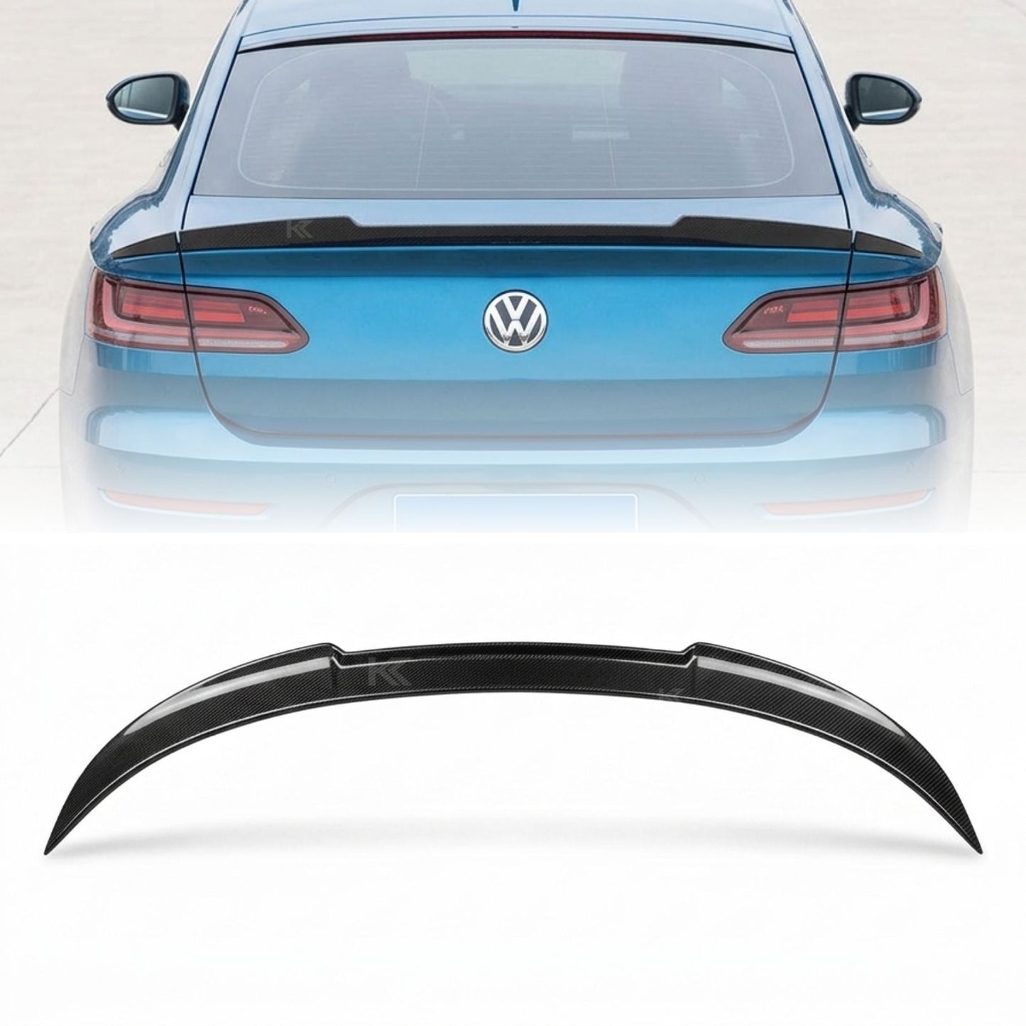 2019–2023 Volkswagen Arteon / Ducktail Style Rear Trunk Spoiler – Carbon Fiber