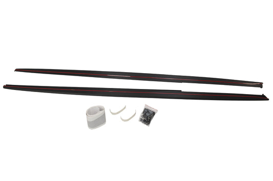2012-2019 BMW F30 3Series Performance Style Side Skirt Extension with Decal