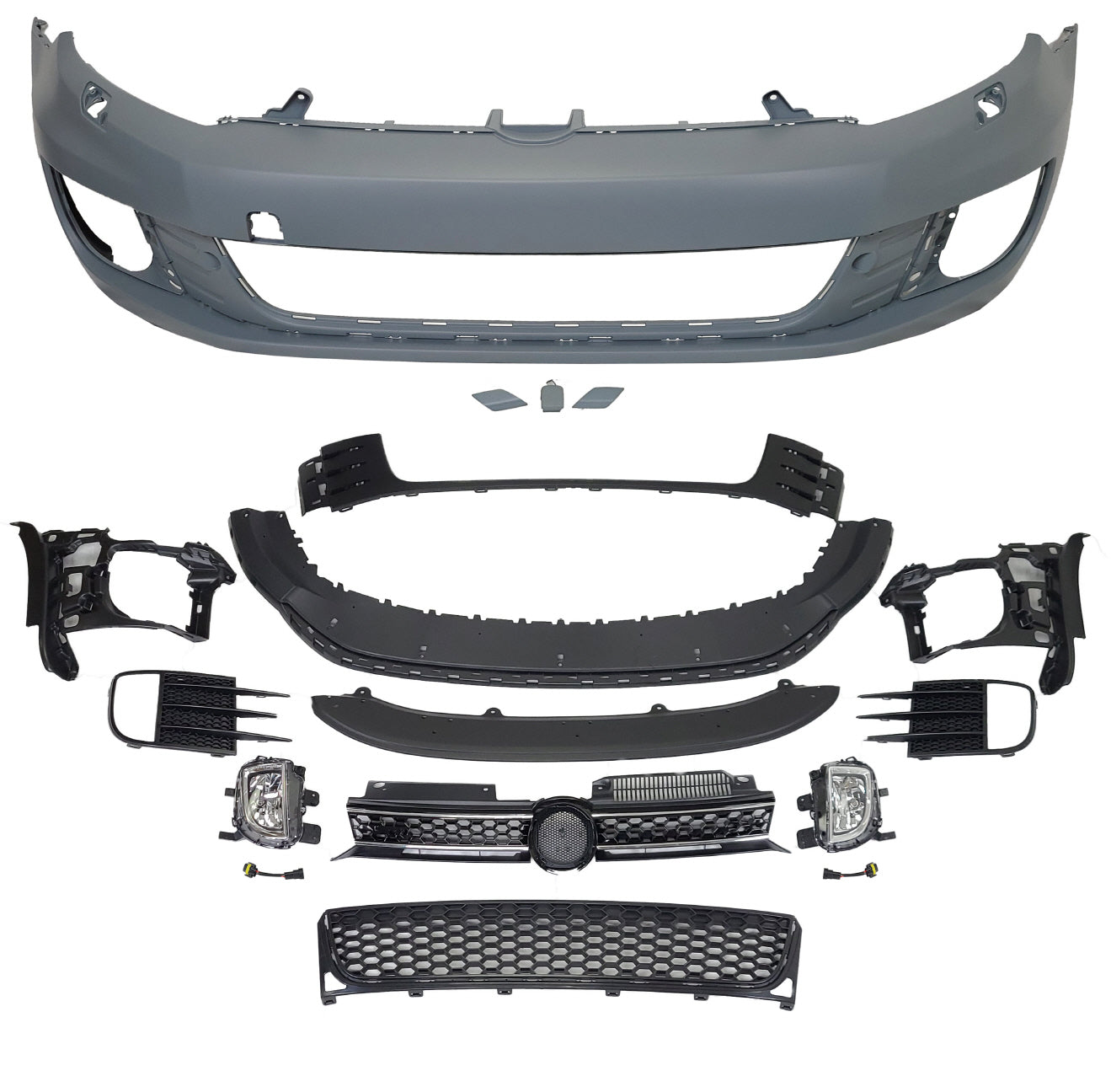 2010-2014 VolksWagen MK6 Golf GTI Look Front Bumper with Grille