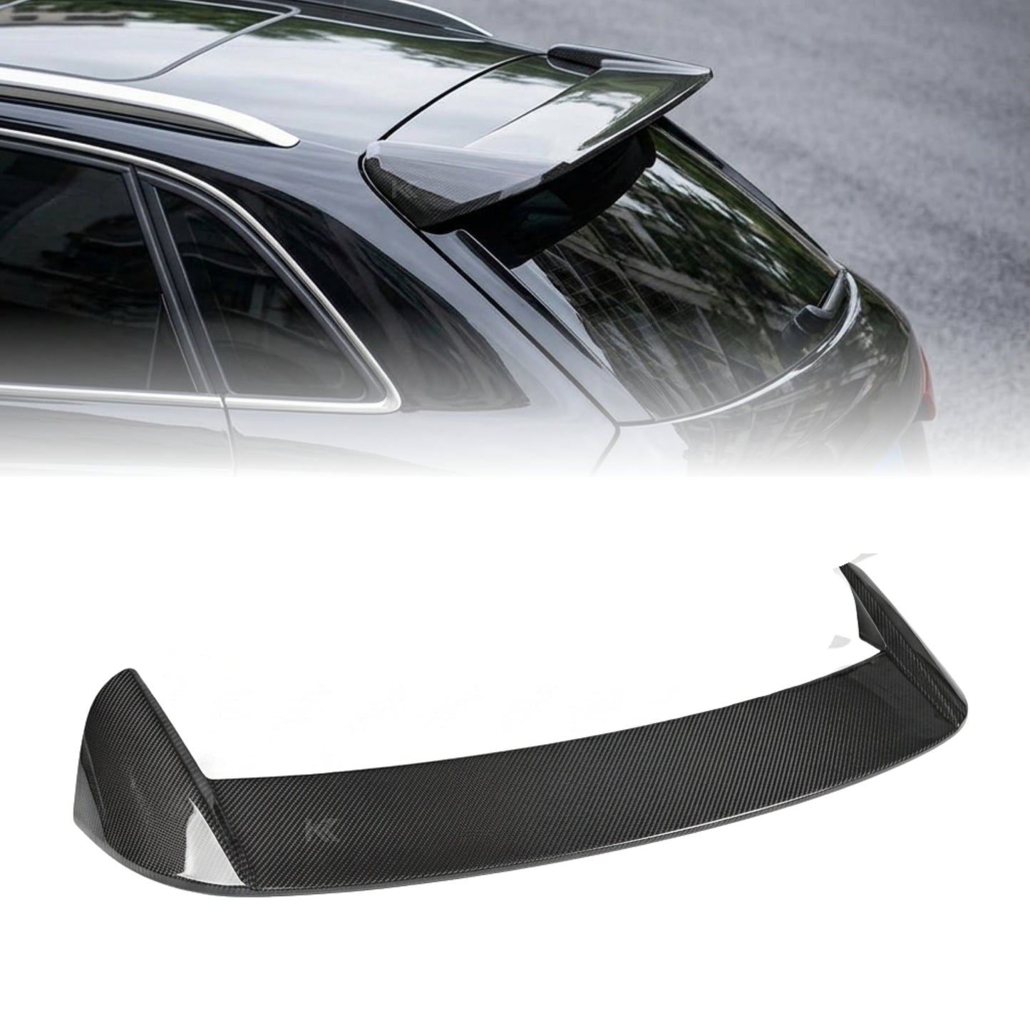 2012–2018 Audi Q3 8U Rear Roof Spoiler Extension – Carbon Fiber